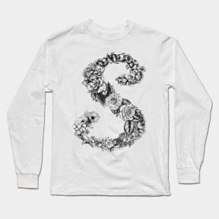 Floral initial S Long Sleeve T-Shirt